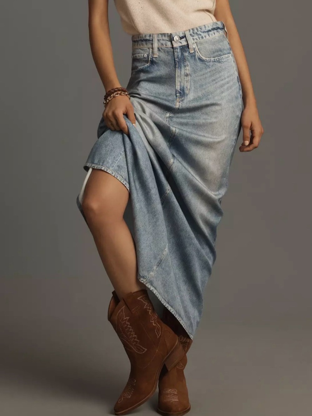 rag & bone Bryon Liquid Miramar Maxi Skirt 29